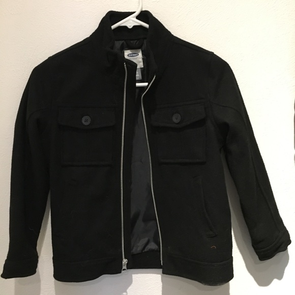 boys black wool coat